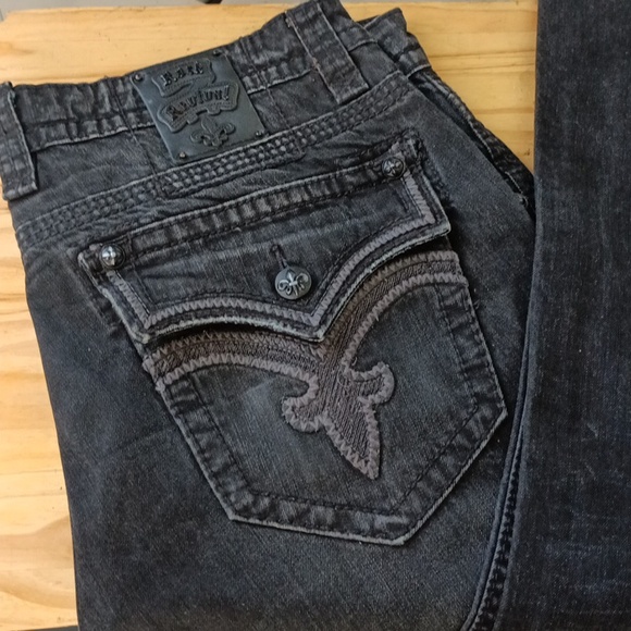 Rock Revival Black Relaxed Men Jeans - Picture 2 of 11